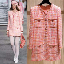 Load image into Gallery viewer, 2019 elegant vestidos plus size tweed dress women custom 5xl 6xl vestidos de fiesta de noche amazing ropa mujer winter dress