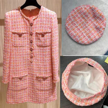 Load image into Gallery viewer, 2019 elegant vestidos plus size tweed dress women custom 5xl 6xl vestidos de fiesta de noche amazing ropa mujer winter dress