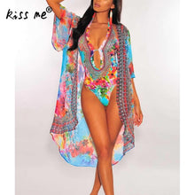 Load image into Gallery viewer, 2019 new fashion Milk Silk One piece sexy Swimsuit for Women slimming with cover ups flower printed swimwear mokini beachwear