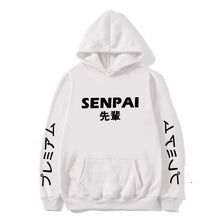 Load image into Gallery viewer, New Winter Anime Senpai Design Print Fleece Men's Hoodies Sweatshirts Men Women Streetwear Funny Black Hoody Man Winter Clothes
