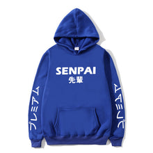 Load image into Gallery viewer, New Winter Anime Senpai Design Print Fleece Men's Hoodies Sweatshirts Men Women Streetwear Funny Black Hoody Man Winter Clothes