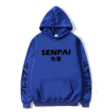 Load image into Gallery viewer, New Winter Anime Senpai Design Print Fleece Men's Hoodies Sweatshirts Men Women Streetwear Funny Black Hoody Man Winter Clothes