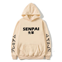 Load image into Gallery viewer, New Winter Anime Senpai Design Print Fleece Men's Hoodies Sweatshirts Men Women Streetwear Funny Black Hoody Man Winter Clothes