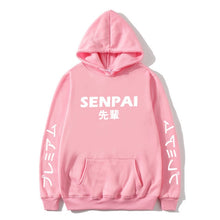 Load image into Gallery viewer, New Winter Anime Senpai Design Print Fleece Men's Hoodies Sweatshirts Men Women Streetwear Funny Black Hoody Man Winter Clothes