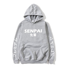 Load image into Gallery viewer, New Winter Anime Senpai Design Print Fleece Men's Hoodies Sweatshirts Men Women Streetwear Funny Black Hoody Man Winter Clothes