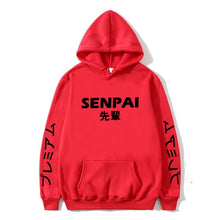 Load image into Gallery viewer, New Winter Anime Senpai Design Print Fleece Men's Hoodies Sweatshirts Men Women Streetwear Funny Black Hoody Man Winter Clothes