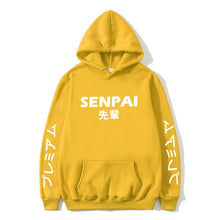 Load image into Gallery viewer, New Winter Anime Senpai  Design Print Fleece Men&#39;s Hoodies Sweatshirts Men Women Streetwear Funny Black Hoody Man Winter Clothes
