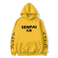 Load image into Gallery viewer, New Winter Anime Senpai  Design Print Fleece Men&#39;s Hoodies Sweatshirts Men Women Streetwear Funny Black Hoody Man Winter Clothes
