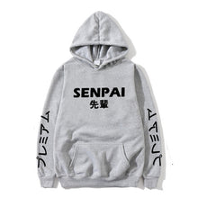 Load image into Gallery viewer, New Winter Anime Senpai  Design Print Fleece Men&#39;s Hoodies Sweatshirts Men Women Streetwear Funny Black Hoody Man Winter Clothes
