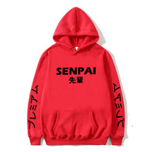 Load image into Gallery viewer, New Winter Anime Senpai  Design Print Fleece Men&#39;s Hoodies Sweatshirts Men Women Streetwear Funny Black Hoody Man Winter Clothes
