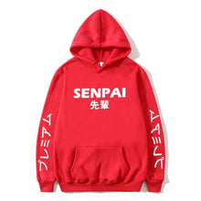 Load image into Gallery viewer, New Winter Anime Senpai  Design Print Fleece Men&#39;s Hoodies Sweatshirts Men Women Streetwear Funny Black Hoody Man Winter Clothes
